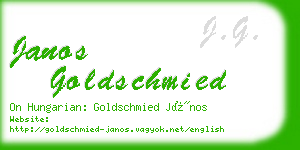 janos goldschmied business card
